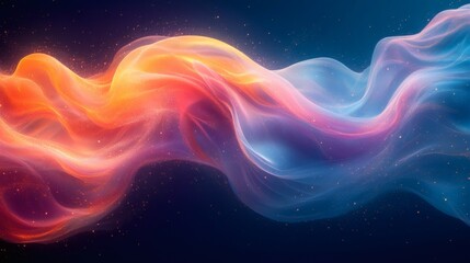 Pink and Green Gentle Fluid Patterns Highlighting Vibrant Energy