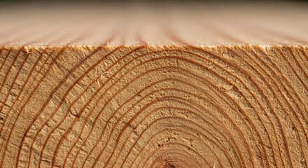 Fototapeta premium Wooden Plank Rings Close-up Natural Texture Lumber Industry Detail Macro Shot