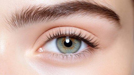 Fototapeta premium Close-up of a woman's eye with flawless makeup