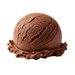 chocolate ice cream isolated on white background 