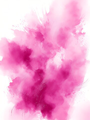 Abstract Pink Watercolor On White Background