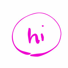 vector illustration basic word in pink fuschia