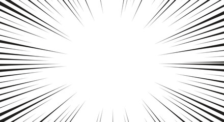 Comic style background with speed lines