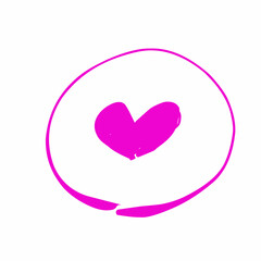 vector illustration basic word in pink fuschia