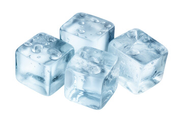 Obraz premium Ice Cubes PNG on transparent background