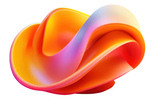 Twisted Spiral Design in Gradient Colors Symbolizes Fluid Geometry and Innovation