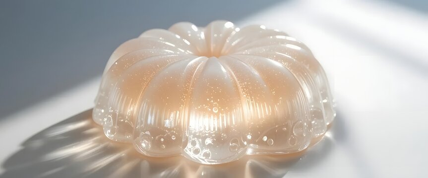 High-Resolution Transparent Pudding for Food Mockups 