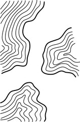 topographic map vector,elevation lines isolated on white background