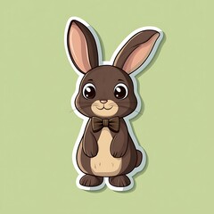 Obraz premium Chocolate Easter Bunny with a Tiny Bow Tie