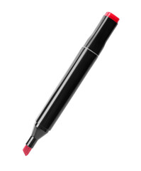 One double sided marker isolated on white