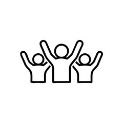 Obraz premium Esports audience cheering in minimalist black and white style, fan excitement concept