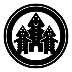 Fototapeta premium gingerbread cookies logo