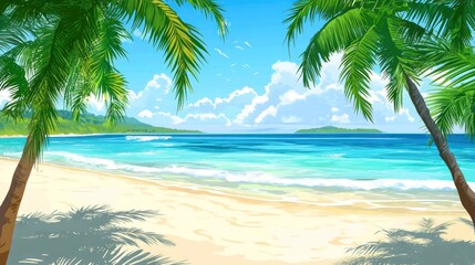 palm trees on the beach