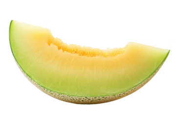 Vibrant Honeydew Melon Slice With Juicy Pale Yellow Flesh Represents Fresh Fruit Appeal
