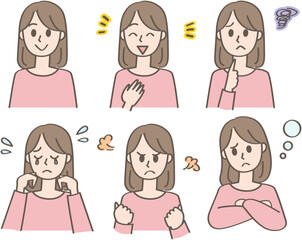 人物の表情セット