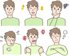 人物の表情セット