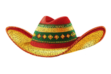Detailed vector illustration of Mexican sombrero, celebration, transparent background