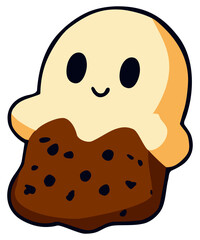 chocolate blanket ghost cookies