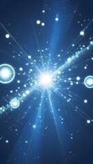 Obraz premium Mystic Blue Particle Burst