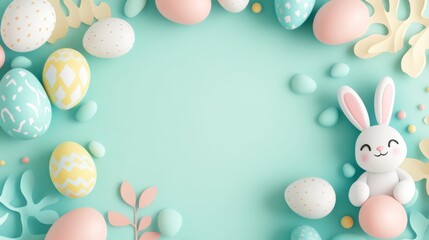 Pastel Easter Eggs and Bunny Decor: A Delightful Spring Celebration