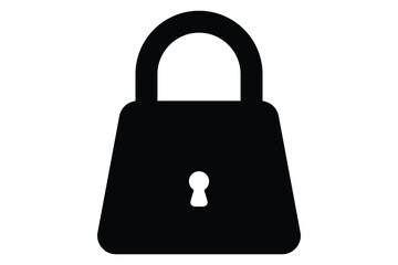 lock icon. padlock isolated on white background.