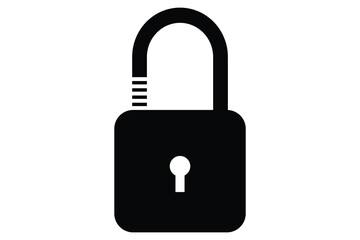 lock icon. padlock isolated on white background.