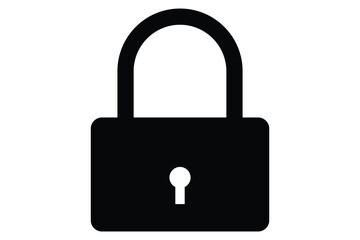 lock icon. padlock isolated on white background.