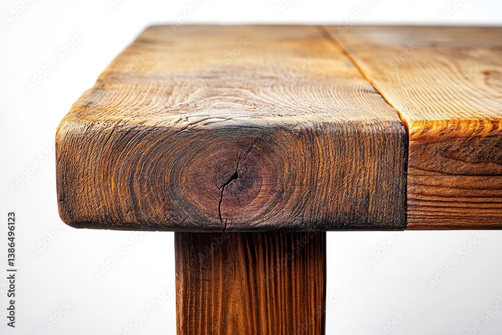 Aufkleber rustic wooden table showcasing intricate textures and natural weathering captured in natural light d