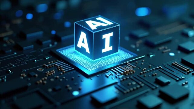 An electronic circuit board with processor, enabled with AI technology