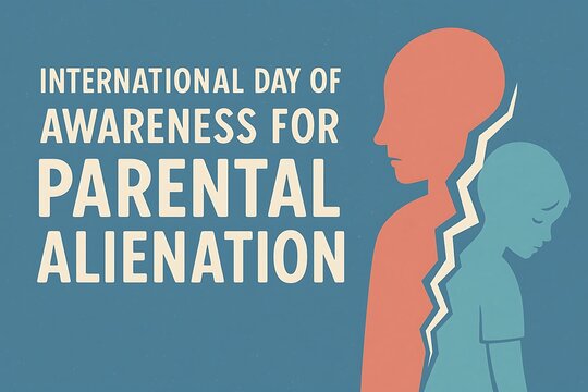 Awareness for Parental Alienation: A poignant graphic symbolizing the emotional divide caused by parental alienation.
