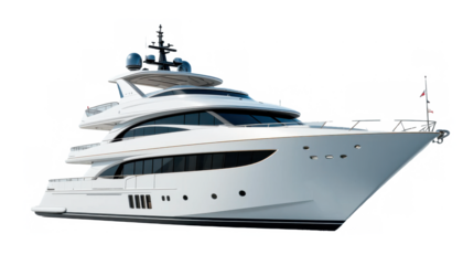 Yate aislado sobre fondo transparente. PNG.