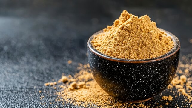 Ground Spice in Black Bowl