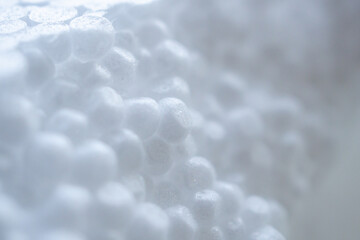 White polystyrene foam texture background