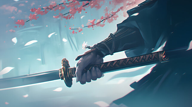 Ashigaru japanese sword with effects
