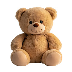 Fototapeta premium Fluffy Teddy Bear with Gentle Smile Isolated on Transparent Background