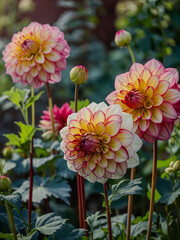 Dahlia in the garden, variety – Fascination