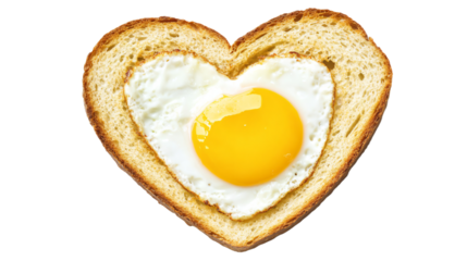 a heart shaped egg in a piece of bread