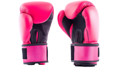 a pair of pink boxing gloves on a white background