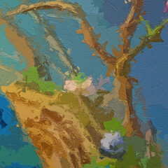 Various oil paintings, flowers, roses, peonies, cats, dogs, strawberries, chicks, butterflies, landscapes, birds, and beauty