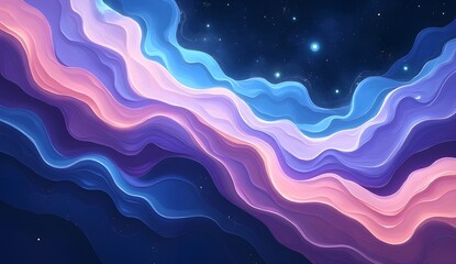 Fototapeta premium Mesmerizing Fluid Art with Deep Blues and Cosmic Purple-Pink Swirls