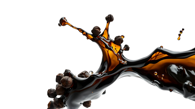 Sprinkling black pepper powder on wooden table