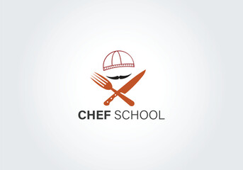 Chef School Logo Cooking Academy Culinary Hat Kitchen Design
