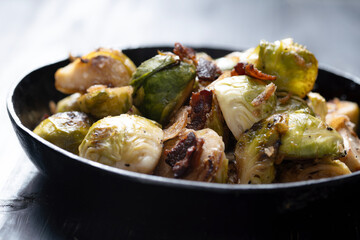 rustic bacon  brussels sprouts