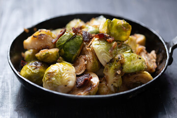rustic bacon  brussels sprouts