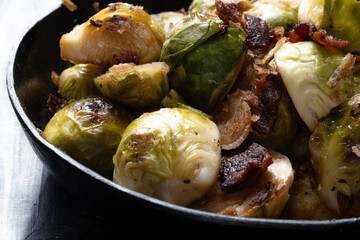 rustic bacon  brussels sprouts