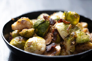 rustic bacon  brussels sprouts