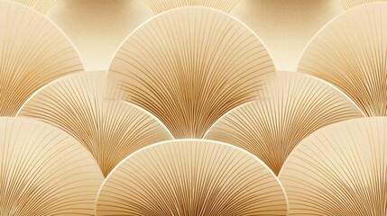 Abstract gold fan pattern background