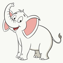A cartoon elephant