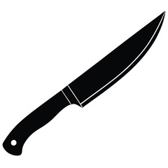 Knife Vector Illustration – Kitchen, Hunting, and Utility Blade Silhouette Design