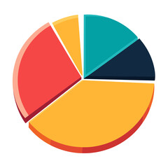 Fototapeta premium Colorful Pie Chart Data Visualization